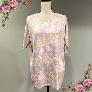 LulaRoe Irma cassette print tunic top‎